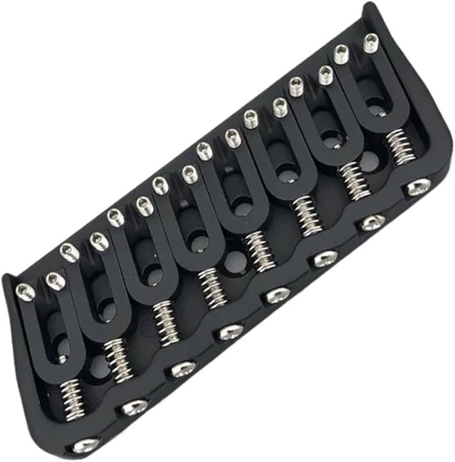 ギターパーツ Amazon | 8弦マルチスケールギターブリッジギターアクセサリーブラック